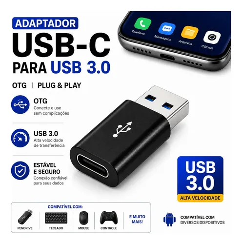 Adaptador compacto USB-C para USB 3.0 OTG