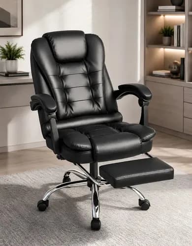 Cadeira presidente ergonômica preta